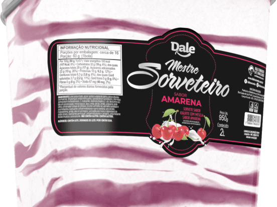 Pote Mestre Sorveteiro 2L Iogurte com Amarena