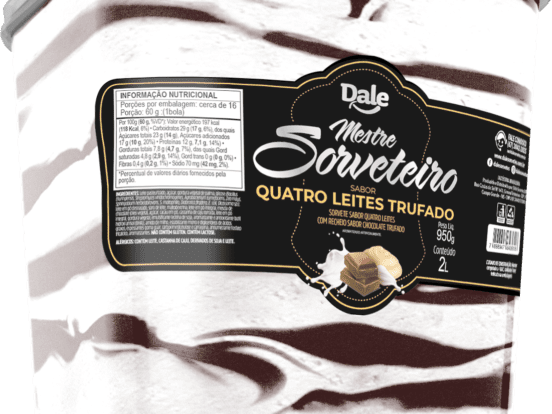 Pote Mestre Sorveteiro 2L Quatro Leites