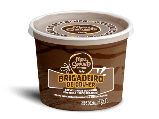 Pote Meu Sorvete 1,3L Brigadeiro de Colher