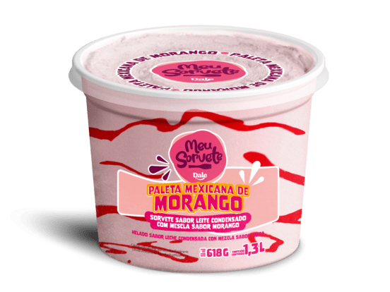 Pote Meu Sorvete 1.3L Paleta Mexicana com Morango