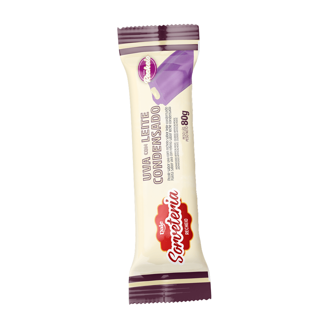 Picolés Sorveteria Recheio Uva com Leite Condensado